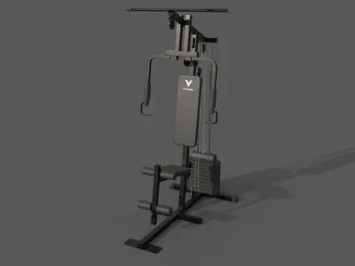 PBR Multifunctional Home Gym Station A Low-poly 3D model