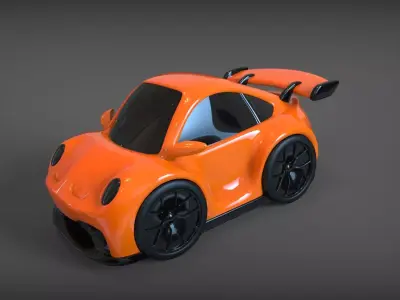 Porsche GT3 Toy Car Ready to Print 3D print model