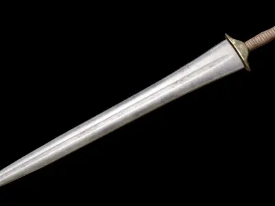 Greek Sword Xiphos 04 Low-poly 3D model
