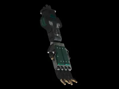 Articulated Robotic Hand industrial Gripper mecha manipulator  3D model