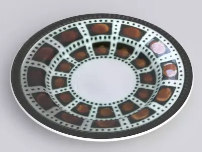 Antique and vintage plate v2 3D model