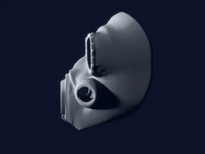 MO4 Gas Mask Low-poly 3D model