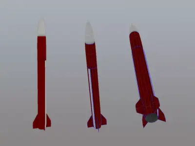 MIM-104 Patriot Missle Free low-poly 3D model