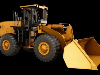 Wheel Loader  Low-poly 3D model