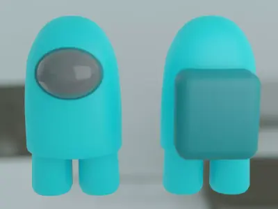 Among us 3d rigged 3D model