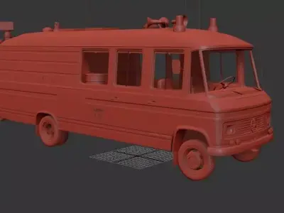 Mercedes Benz L 508 D Emergency Command Vehicle 1978 3D print model