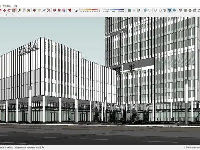 Sketchup Commercial Complex L4 3D model