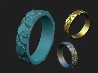 Industrial ring 3D print model by Narek84