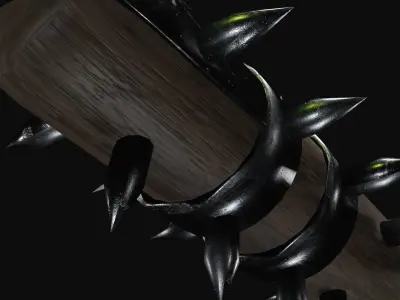 Spiked Mace Low-poly 3D model buy