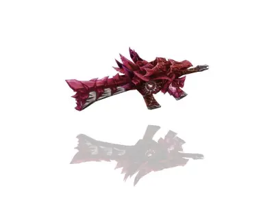 Frozen Bone Rifle Low-poly 3D model