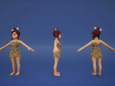 Stone Age Characters Pack 3D model