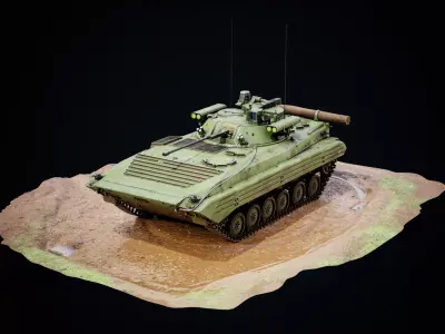 BMP-2M Low-poly 3D model
