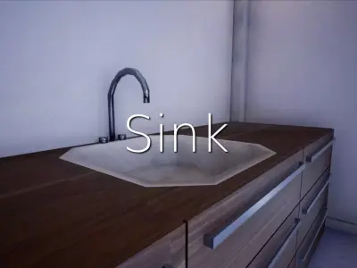 Sink SHC Quick Office LM Low-poly 3D model
