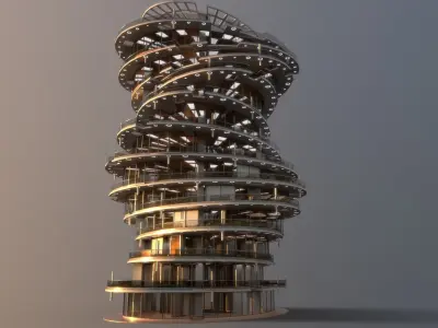 High Rise Building 101 3D model