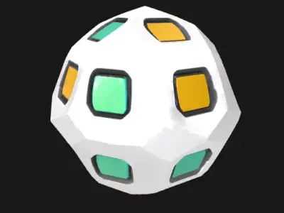 Geometric Sci-Fi Shape - Futuristic 3D Model for Games Low-poly 3D model