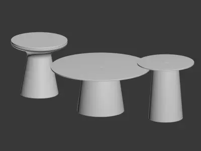 Coffee and Side Tables West Elm Part 02 3D model