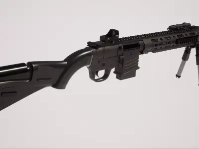 Sniper Rifle 2 Low-poly 3D model