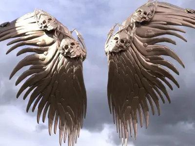 Dark Undead Wings 1 3D model