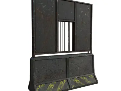 Concrete RoadBlock Barrier Barricade 3D model purchase