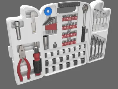 Tools Electrician Tool Box Screwdriver 3D model
