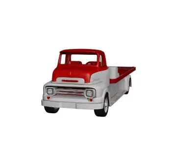 Early Vintage Flatbed Pickup Truck Antique Historical Vehicle 01 3D model