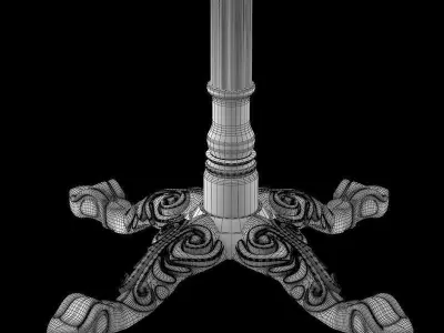 Restaurant Table Square Metal Sheet II 3D model