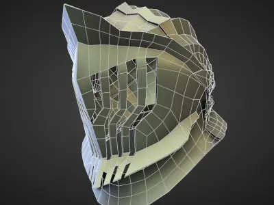HELMET7 high and low poly Low-poly 3D model