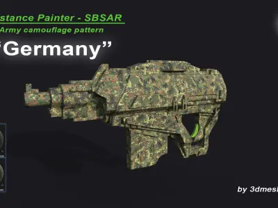 Germany - Army Camouflage Pattern - SBSAR Material 3D model