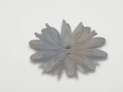 Simple flower design for PVC molding 3D model