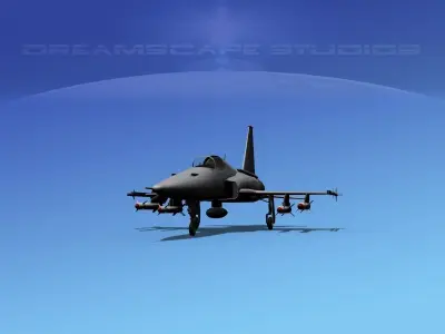 Northrop F-20 Tigershark Bare Metal 3D model