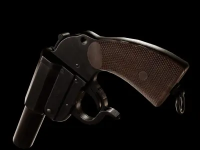 Kampfpistole Low-poly 3D model