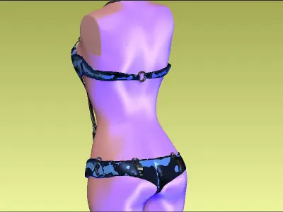 bathing suit Low-poly 3D model