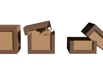 Broken Wooden Crate Game Ready Low Poly Low-poly 3D model