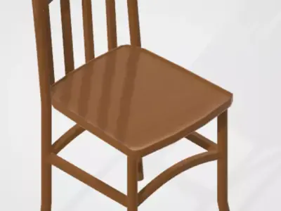 Chair wooden Free 3D model