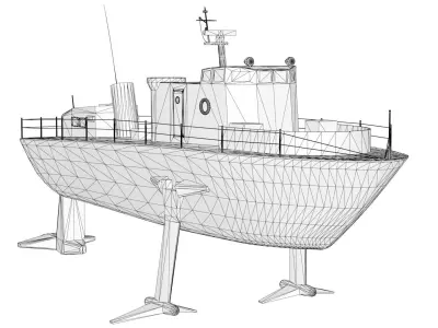USS Flagstaff Low-poly 3D model