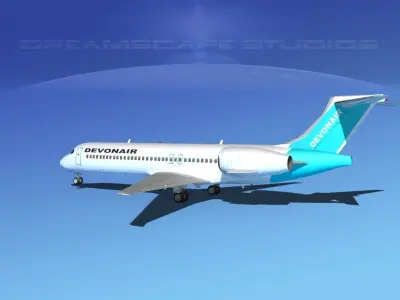 Boeing 717-200 Devonair 3D model