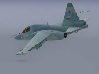 Su-25TM Frogfoot Low-poly 3D model