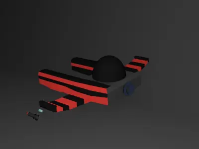 Fighter spaceship Free low-poly 3D model