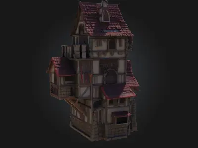 Medieval Fantasy House  A Whimsical Home for Heroes and Mystics 3D model