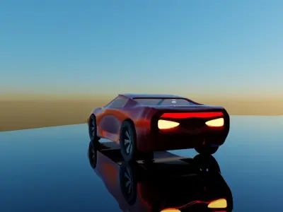 Red Car Free 3D model