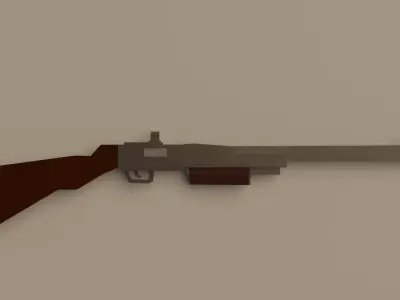Low Poly Shotgun Low-poly 3D model order