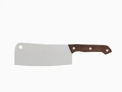 Meat Cleaver B 03 Low-poly 3D model
