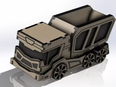 Laser cut truck model 3D print model