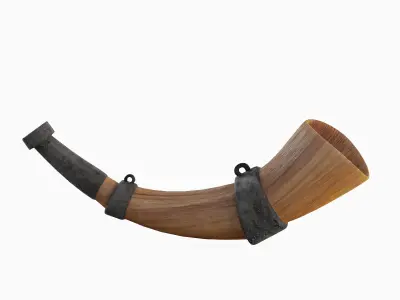 Viking Horn Set 3D model