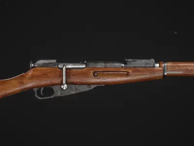 Mosin Nagant Low-poly 3D model purchase