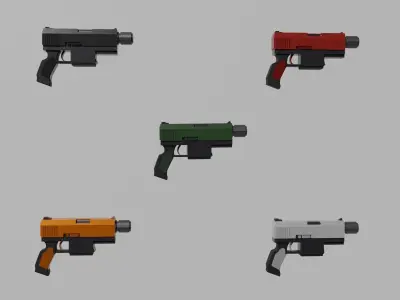 Warhammer 40k Stub Gun Low-poly 3D model