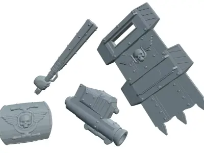 Sci Fi Ogre Weapon Set 3D print model