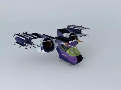 XH4A4 Claw Assault spacecopter class Free 3D model