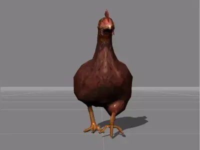 hen v1 Low-poly 3D model
