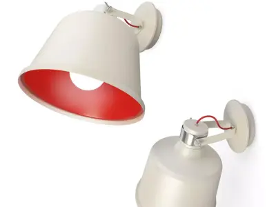 Vintage Lacreu Wall Lamp 3D model